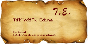 Török Edina névjegykártya