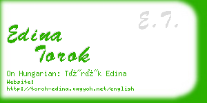 edina torok business card